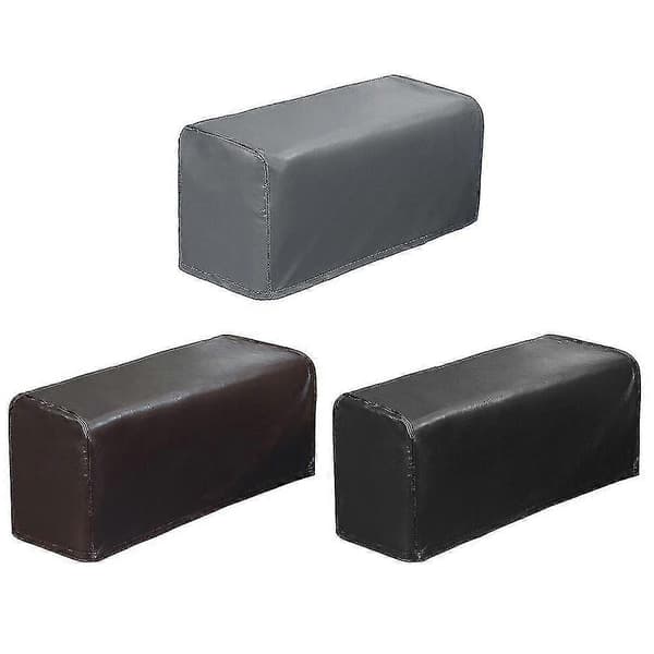 2 st PU Läder Soffarmstödsskydd Stretchiga Vattentäta För Soffa Stol Black