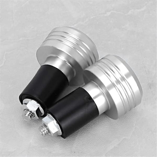 Motorcykel Styrgreb Endestykker Aluminium Propper Moto Slider Tilbehør (Sølv)