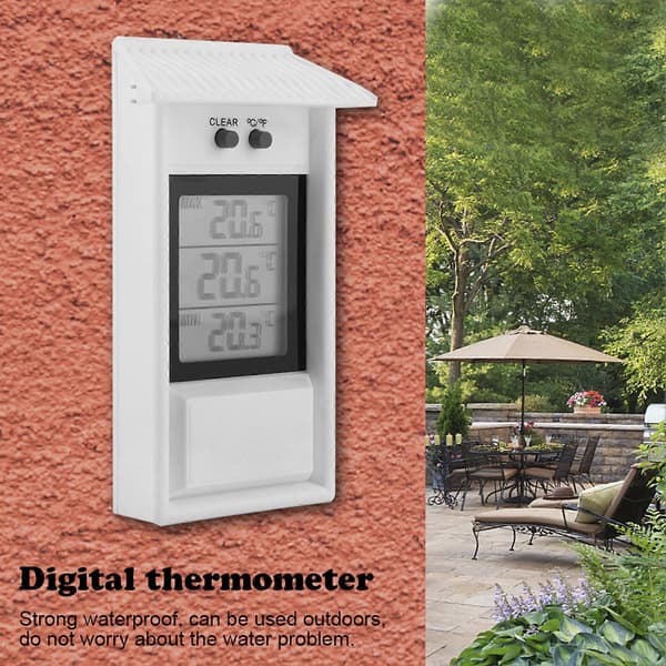Digital Hygrometer Inomhus Termometer Vattentät testare temperaturkontroll Vit