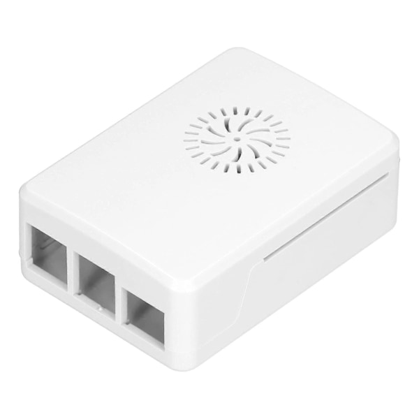 Kabinett for Raspberry Pi 4B ABS Skall Kjøleribbe Enkelt Avtakbart Toppdeksel Beskyttende Kabinett Hvit