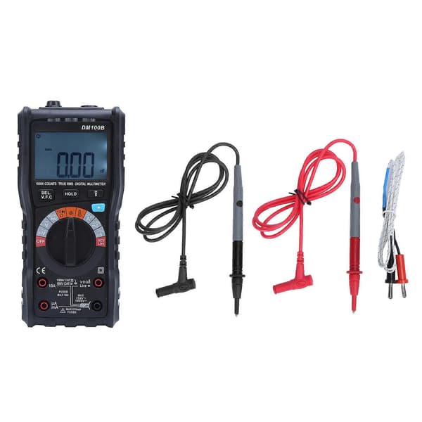 DM100B Digital Multimeter LCD Bærbar Høj Nøjagtighed Integreret Industriel Brandsikker Voltmeter