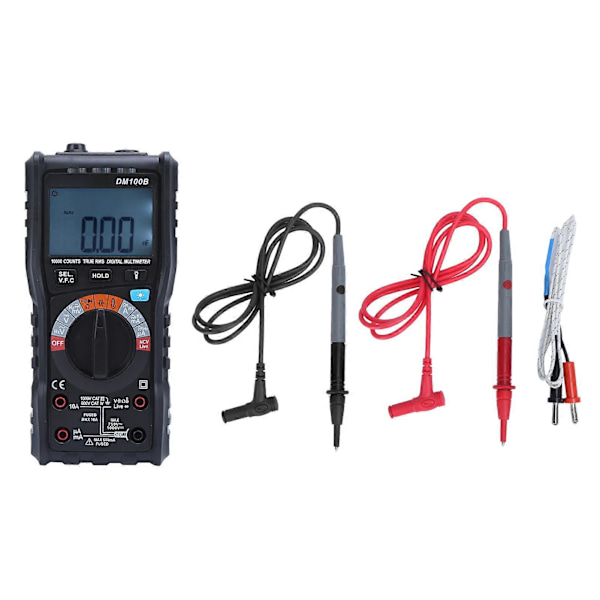 DM100B Digital Multimeter LCD Portabel Hög Precision Integrerad Industriell Brandsäker Voltmeter