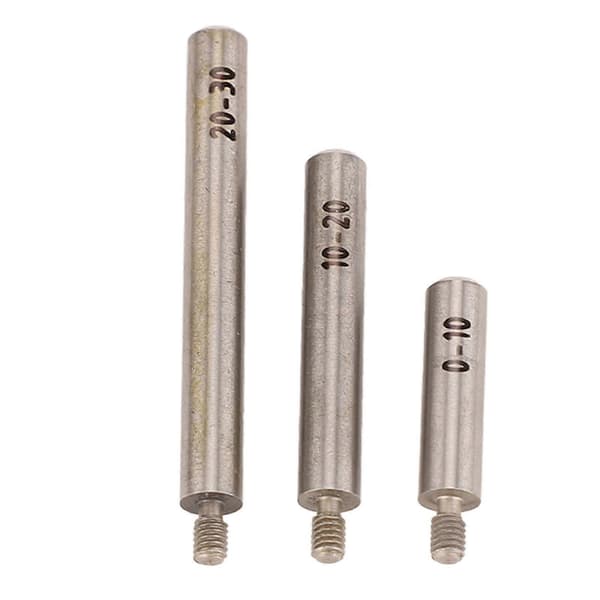 Djupmätarbas Härdat Rostfritt Stål Djupmikrometerstativ med 3 st Förlängningsstänger 63x17mm/2.5x0.7in