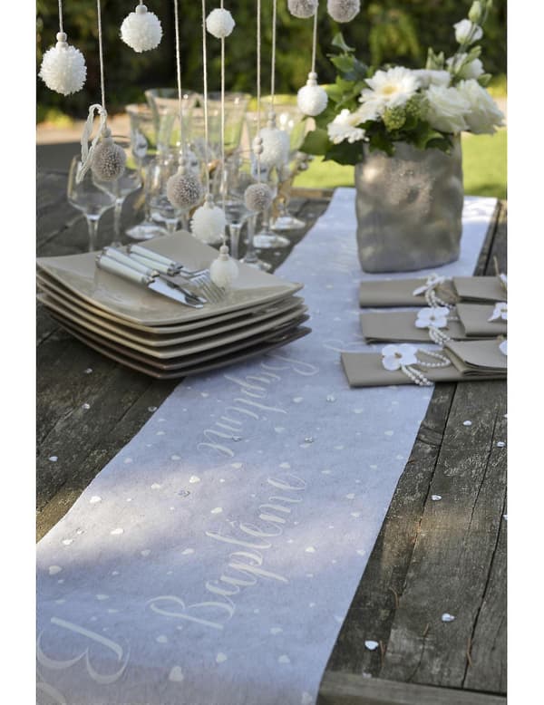 Bordløber non woven fødselsdag sort og guld 5 m x 30 cm