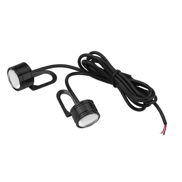 2st Universal LED Motorcykelstyre Backspegellampa DRL Körljus Dimljus Vit