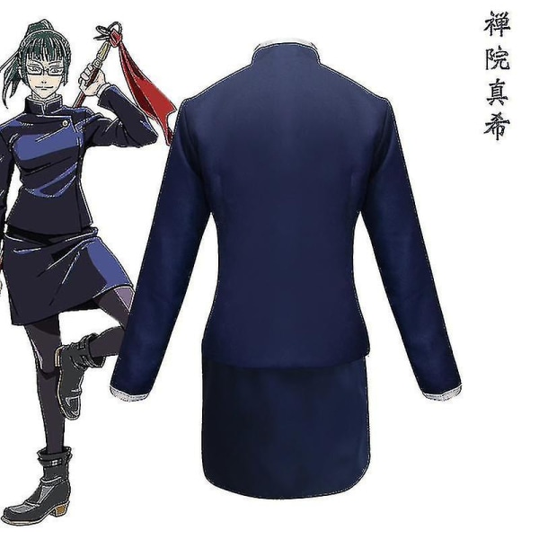 Snabb frakt Anime Jujutsu Kaisen Zenin Maki Kostym Halloween Party Uniform för vuxna och barn Without wig S