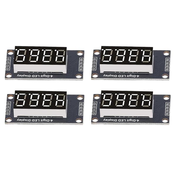 4 Sæt Digitalt Rør Display Modul LED 4 Cifre 7 Segmenter 0.36in TM1637 Drivchip Hvid MRA110A