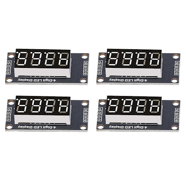 4 Set Digital Tube Display Module LED 4 Siffror 7 Segment 0.36in TM1637 Drivkrets Vit MRA110A