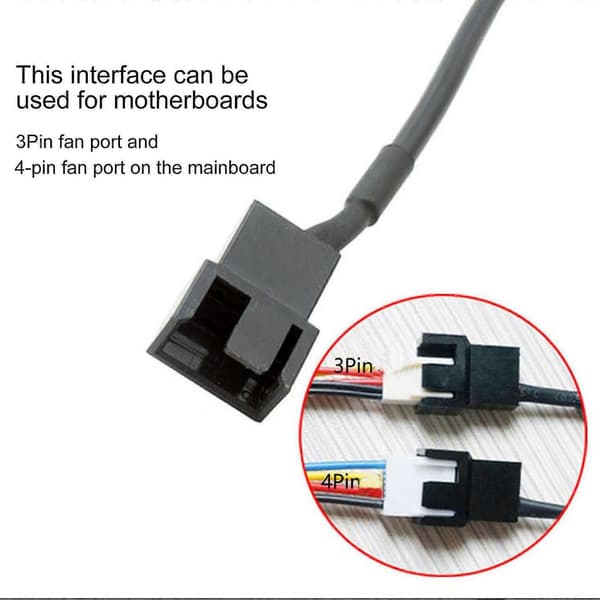 Strømadapterkabel USB til 4-Pin 5V til 12V PVC Miljøvenlig Stabil Ydeevne Adapterledning til PC-blæsere