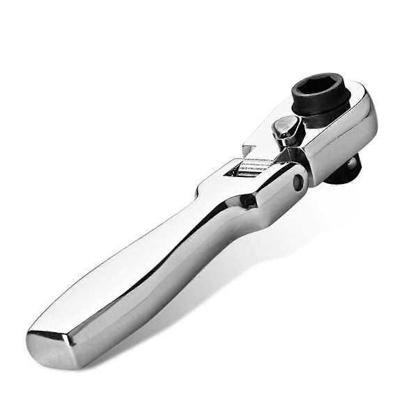 2 i 1 Flat Håndtak Skralle Fastnøkkel 1/4 Dobbel Ende 72 Tenner Hurtig Skiftenøkkel Verktøy Skrutrekker Socket Bit DIY Reparasjonsverktøy