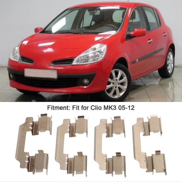 Front Bremseklods Kaliber Clips Reducerer Bremse Støj BPF1648C Skivebremseklods Rangle Clips til Clio MK3 0512