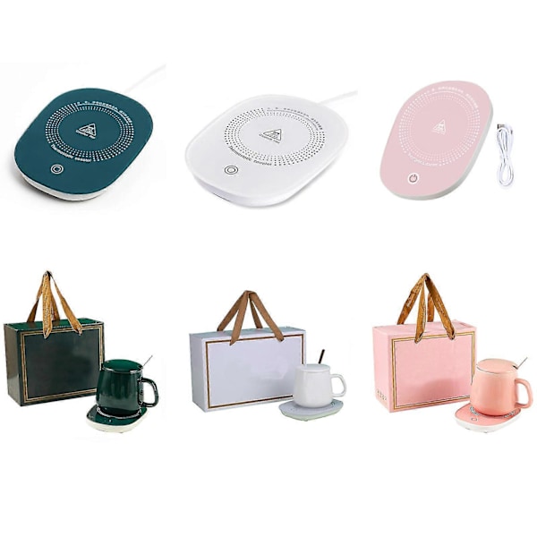Halv Pris USB Elektrisk Kaffekrus Varmeplade Te Drikkevarme Plade Skrivebordskop Pad 100% Ny White pad
