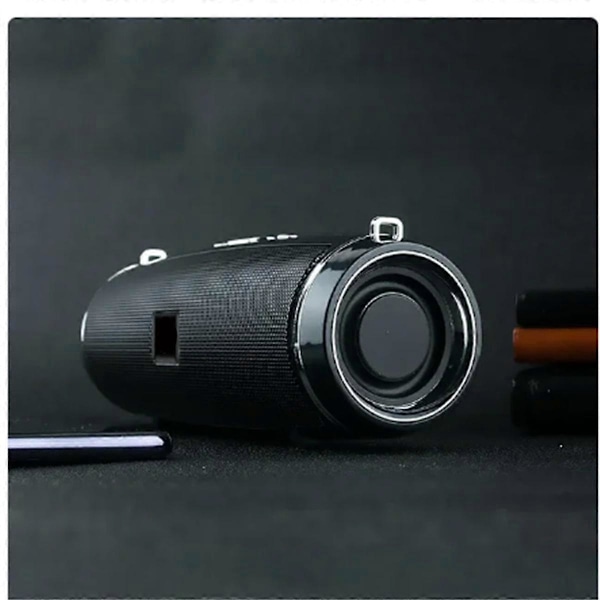 Trådlös 3D-surround Bluetooth-högtalare för utomhusbruk Caixa de Bluetooth 200W Högeffekts Portabel Bas TWS/FM (Svart)