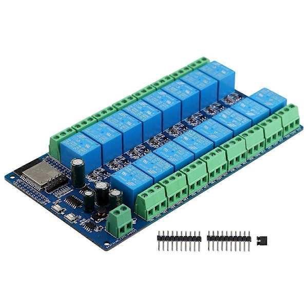 16-kanals Relämodul DC5-12V Strömförsörjning ESP32 Utvecklingskort ESP32-WROOM Sekundär Utvecklingsmodul