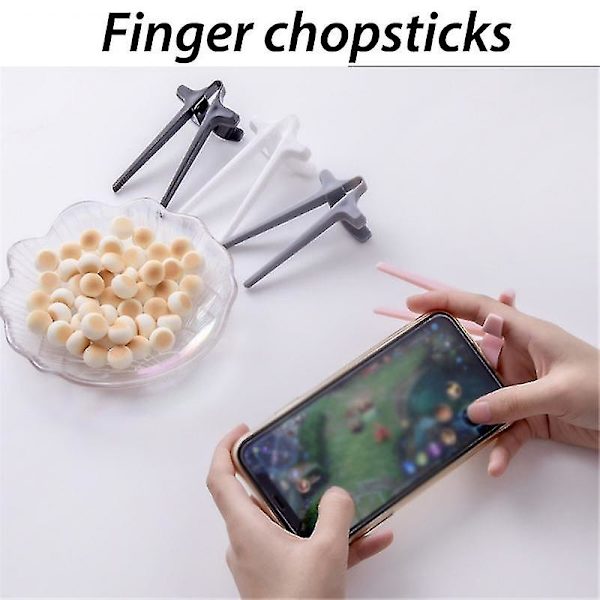 Handsfria snackpinnar för spel, fingerpinnar white
