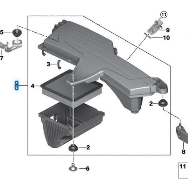Kvalitets Bil Luftfilter Samling Luftfilterelement Samling Luftfilterhus 13717597589 til 3 Serie F25