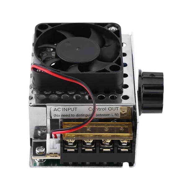 4000W SCR Elektrisk Spenningsregulator Dimmer Temperatur Motorhastighetskontroller Med Vifte