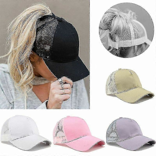 Simpel Trucker Cap Hat Unisex Justerbar Mesh Baseball Reklame Forskellige Farver Khaki