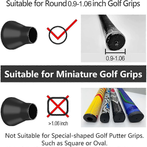 3 stk. Golfboldopsamler, Golfbold Pick-up Sugekop, Golfbold Griber Sugekop Til Putters Og Golfspillere Black
