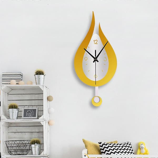 Modern Vattendroppsdesign Väggklocka Kreativ Akryl Pendelklocka Silver