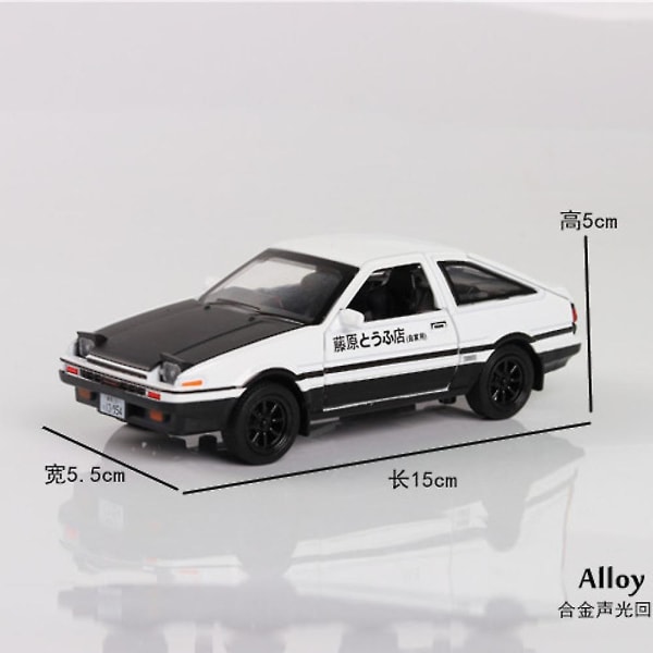 Ae86 bilmodell av metall gjuten superbil pojke red-black