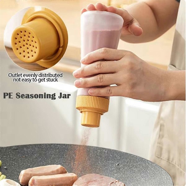 Kryddflaska för köket BBQ Kryddflaska Pulverflaska Saltflaska Pepparflaska Saltströare Kryddflaska B