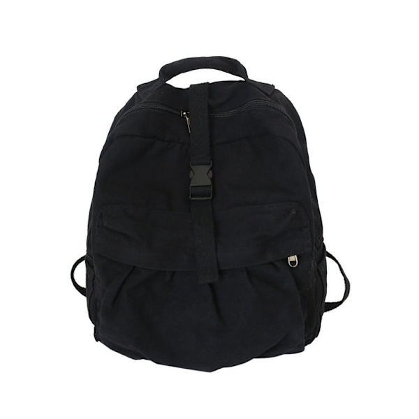 Retro Casual Ryggsäck Dam Resväska Mode Stor Kapacitet Ryggsäck black 1