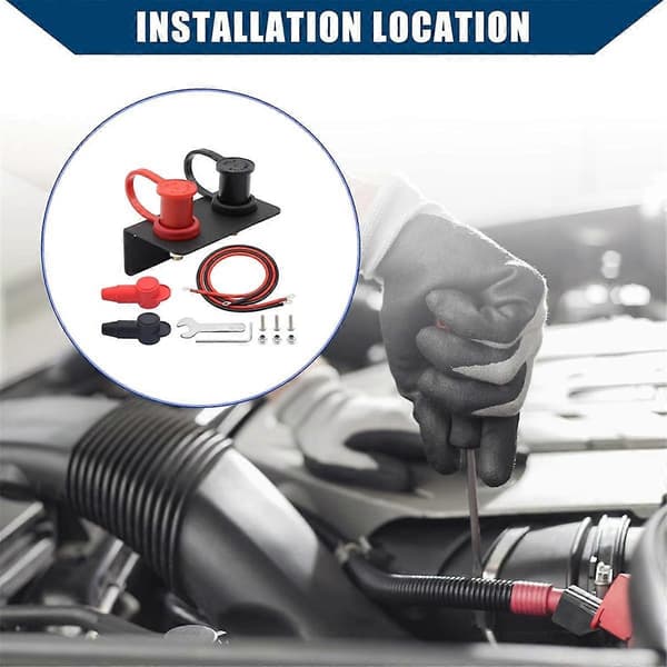 250A 48V Batteri Startkabelanslutning Panel Extern Batteri Startkabelblock för ATV UTV RV Lastbil Batteriladdningsanslutningskit