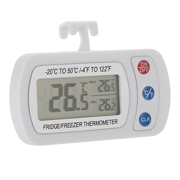 Kök Stor LCD Kylskåp Frys Digital Termometer med Justerbart Ställ/Hängare