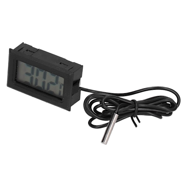 Digitalt elektronisk temperaturmåler sort ABS LCD termometer med ekstern probe