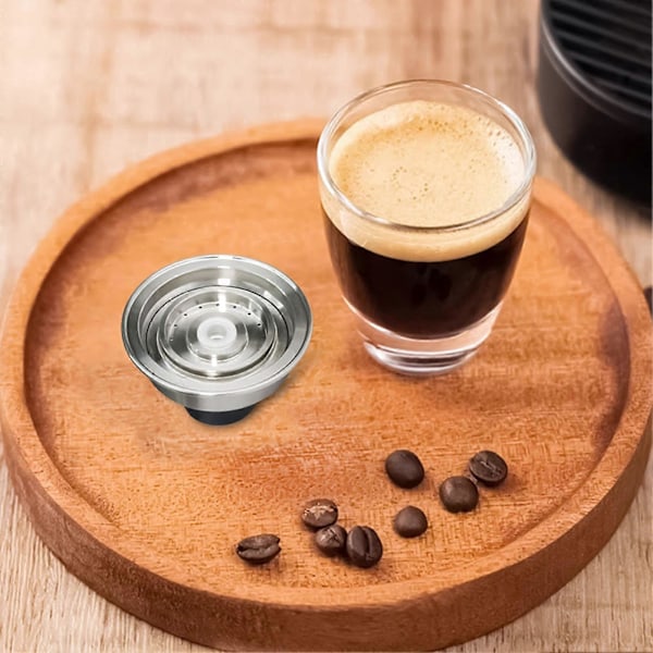 Kaffekapseladapter Rostfritt Stål Återanvändbar Bekväm Användning Stor till Liten Konverterhållare för Vertuo Kaffemaskin