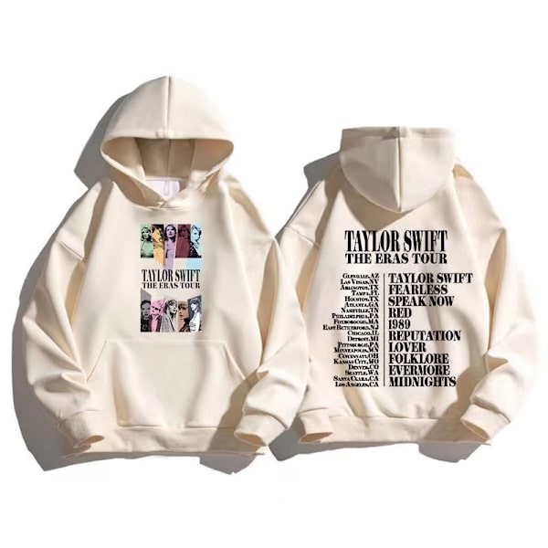 Herr & Dam Taylor The Eras Tour Höst/Vinter Taylor Swift Mode Hoodie Fan Hoodie off white M