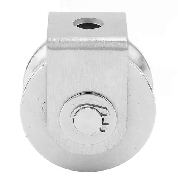 U-formet rillehjul, rustfrit stål, skinnehjul til skydelåge, industriel vogn, 48 mm diameter