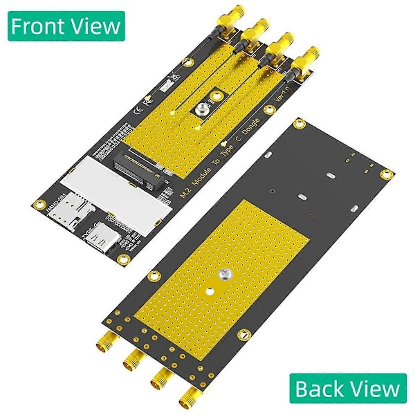 M.2(M.2) 3G/4G/5G-modul till Typ C /USB 3.0-adapter med NANO SIM-kortplats för RM500Q/RM500U /GM800/ SIM8200-modul
