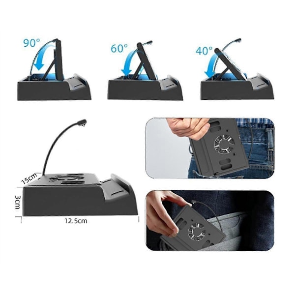 6-i-1 Dockingstasjon for Ally / med Gigabit Ethernet 4k@60hz 60w Pd Port 3xUsb 3.0 med Kjølevifte