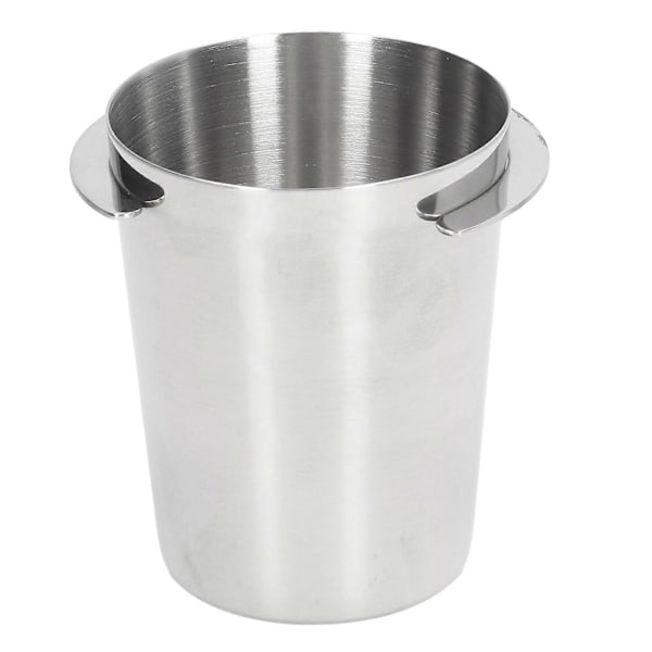 58mm Doseringskopp Rostfritt Stål Kompatibilitet Polering Kaffe Doseringskopp Pulvermatare för Kaffe Silver