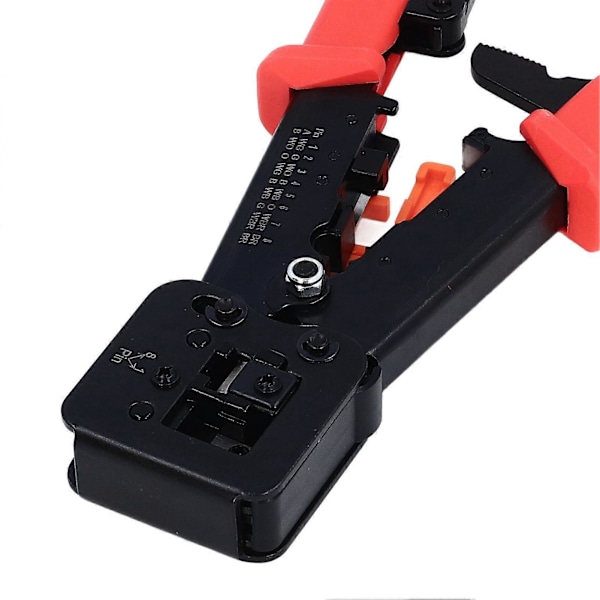 RJ45 Krympverktyg Pass Through CAT6 CAT5E Ethernet Kabel Krympare Stål Elektriska Elektroniska Verktyg Röd
