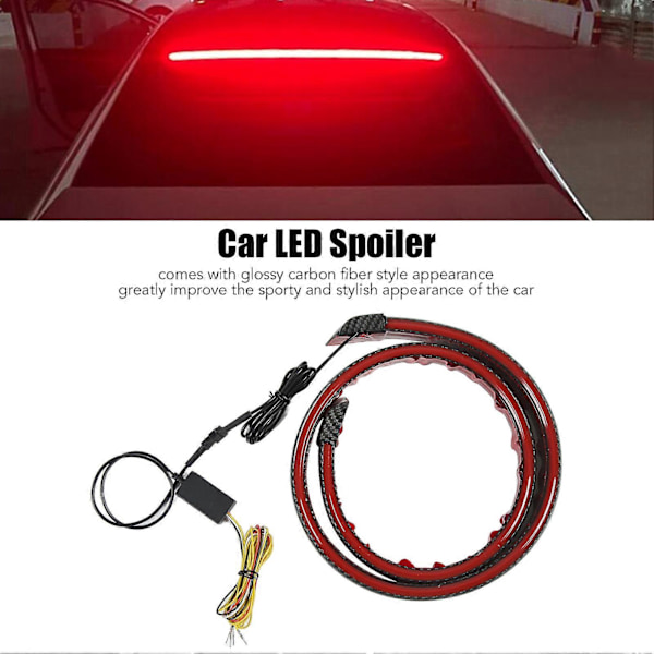 1,3 metrin takaspoileri DC12V punainen valo ulkoinen takakaton LED-spoileritarra autoille
