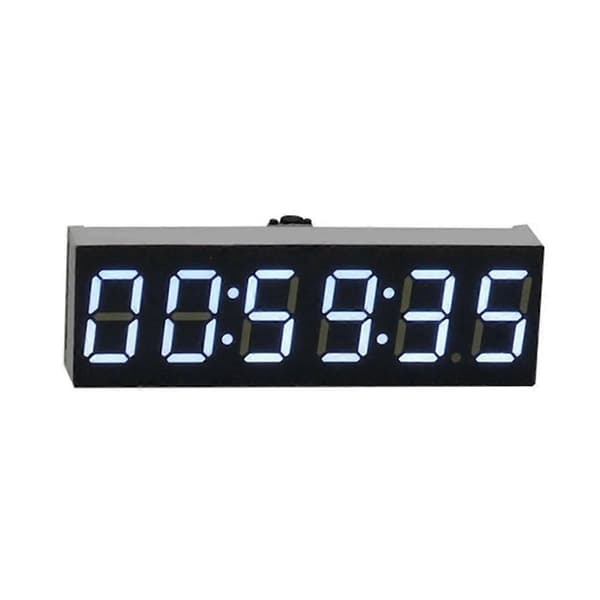 0,36 tommer 6-bit Clock LED Digitalt Elektronisk Ur Med Sekundvisningsmodul Strømafbrydelseshukommelse Lysstyrkejustering -D