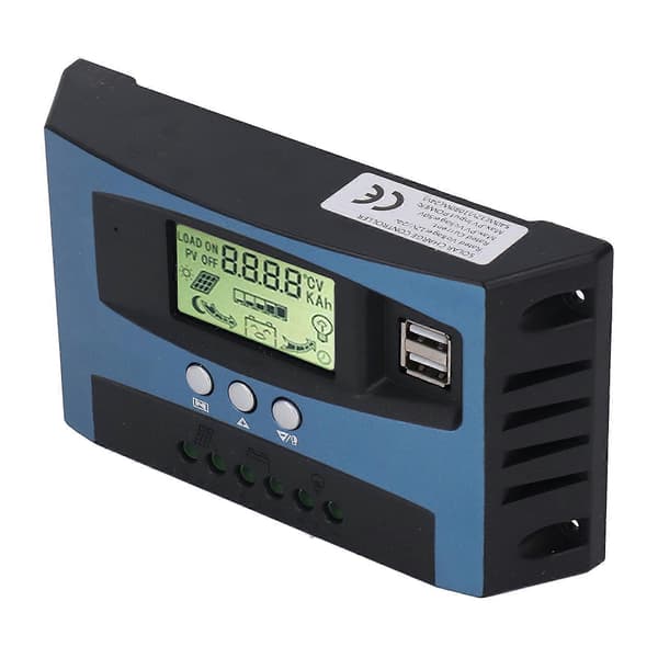 MPPT Solcelleladeregulator 3-fase Lading Beskyttende Solcellepanel Batteriregulator 12V 24V 60A