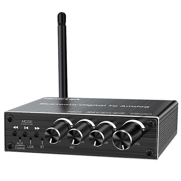 Ny Bluetooth Audio Mottaker Adapter 5.3 Spiller U Disk Mikrofon Forsterker Audio Høyttaler Konverter med Fjernkontroll