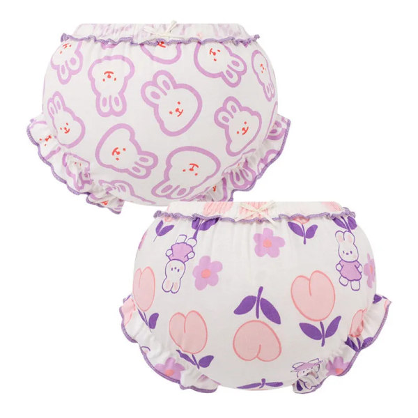 2 st Sommar Baby 100% Bomulls Shorts Barn Kawaii Söta Tecknade Kalsonger PP Byxor 1077BC 13-24M ( 100 )