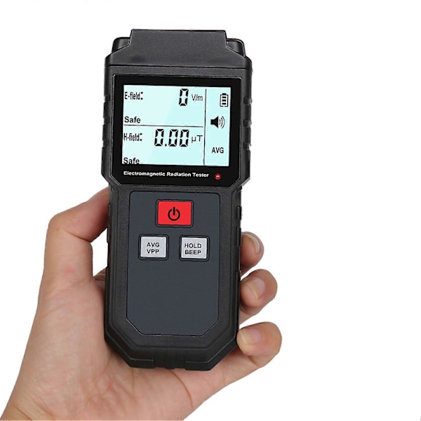 Elektromagnetisk feltstrålingsdetektor Bærbar håndholdt EMF-monitor med HD LCD-skærm