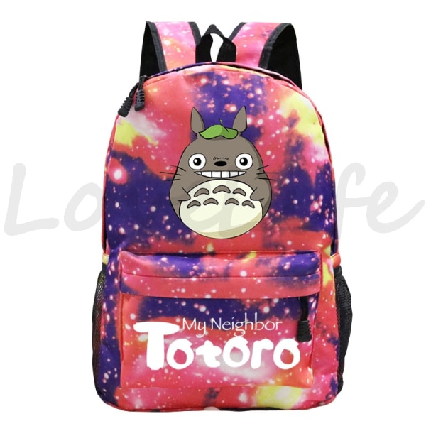 Min granne Totoro Ryggsäckar Anime Ryggsäck Mochila Pojkar Flickor Tecknade Skolväskor Studenter Bokväska Tonåring Laptop Resväska style 1