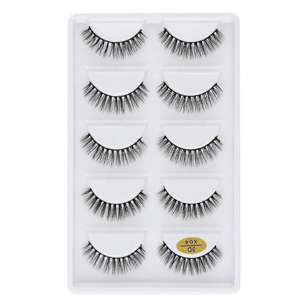 3DX-04 5 Par Naturlige Bløde 3D Kunstige Øjenvipper Håndlavede Falske Øjenvipper Faux Cils Makeup