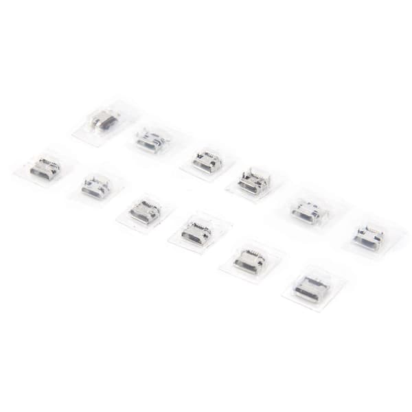 12 stk. Mini USB-kontakt Rustfritt stål Jack Reparasjon Erstatningsadapter Elektrisk Materiell