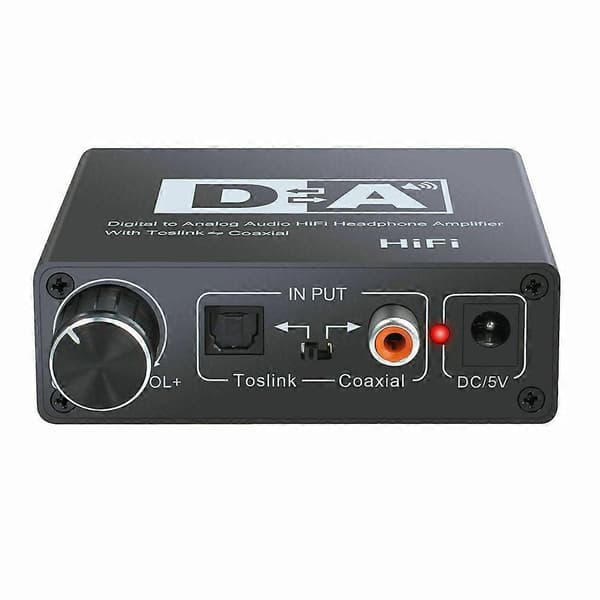 192 kHz digital koaksial til analog R/L RCA 3,5 mm jack HiFi-lydkonverteradapter