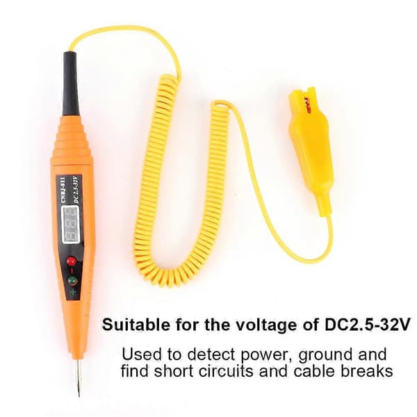 DC2.5-32V Digital Batterispenningstester Lyssystem Probe Krets Testpenn Bil Diagnostisk Verktøy