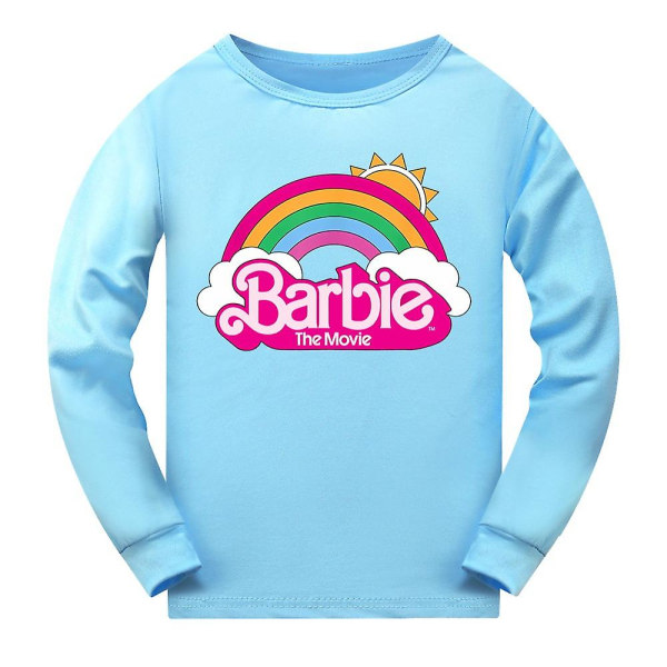 Barbie Film Tryck Barn Flickor Pyjamas Set Light Blue 11-12 Years