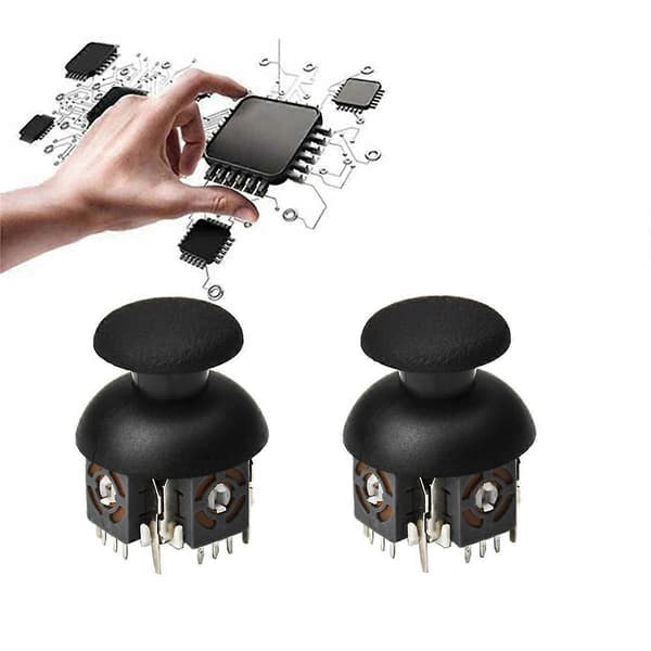 30 stk 3D Joystick Potensiometer+Joystick-hette for PS2/ Spillkontroller 3D Analog Joystick B10K for